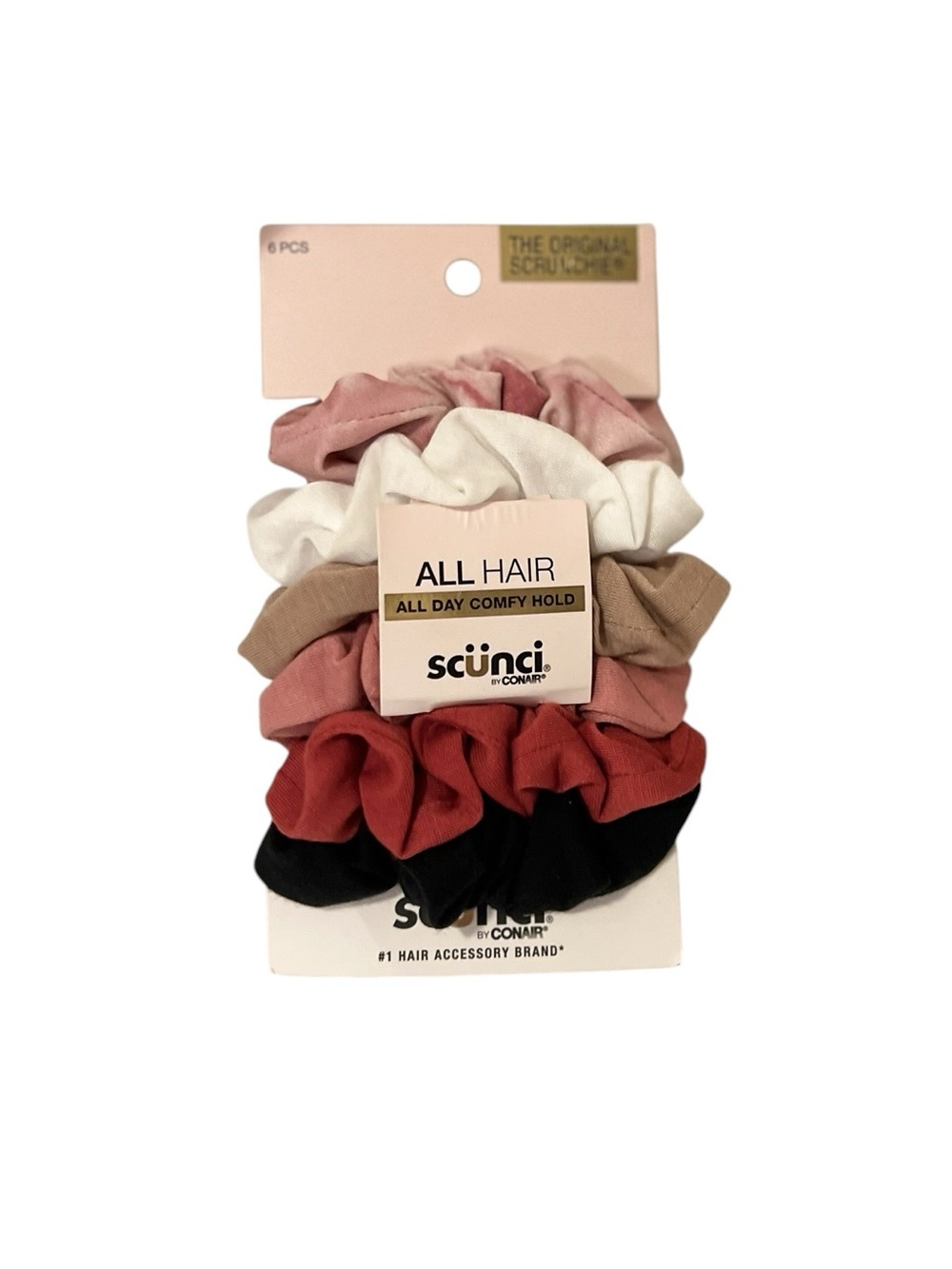 scünci All Hair Scrunchie Set - Neutral & Black Mix - 6 pieces